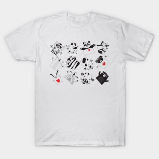 Happy panda and friends T-Shirt